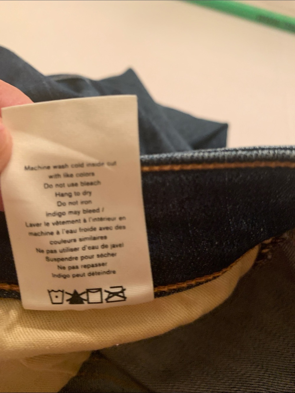 rag & bone High-Rise Skinny Jeans in Dark Indigo - Picture 8 of 10